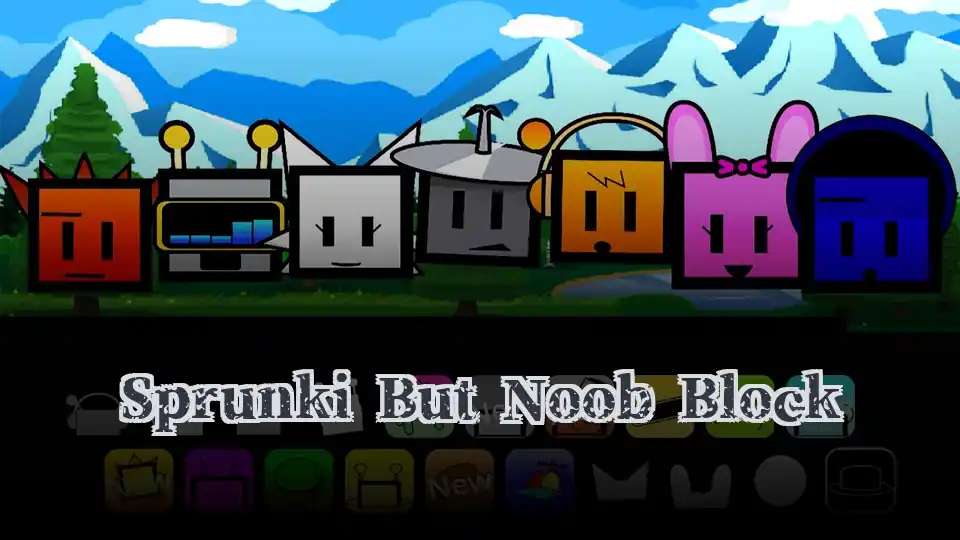 Sprunki But Noob Block - fnaf.games Game